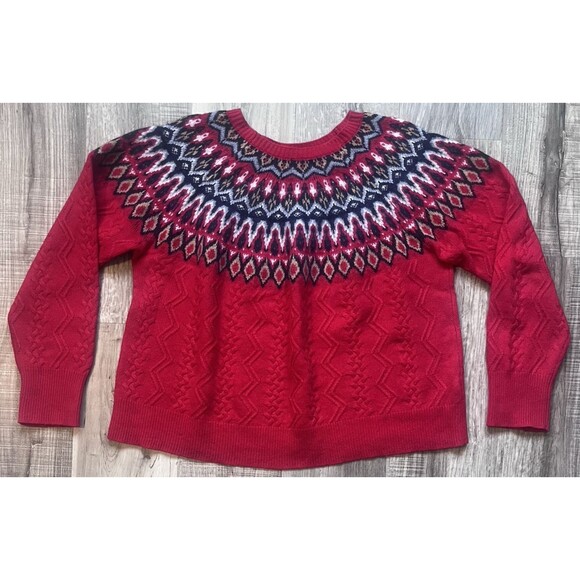 Vineyard Vines Sweaters - Vineyard Vines Womens XXL Fair Isle Sweater Pullover Wool Blend Crewneck